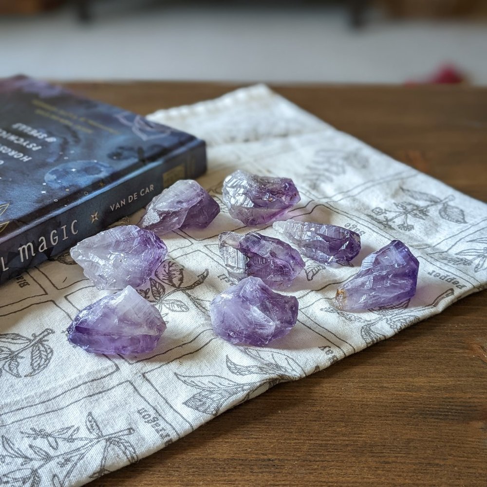 Raw Amethyst Quartz Crystals Small Size ~ 1 to 1.5 inches long